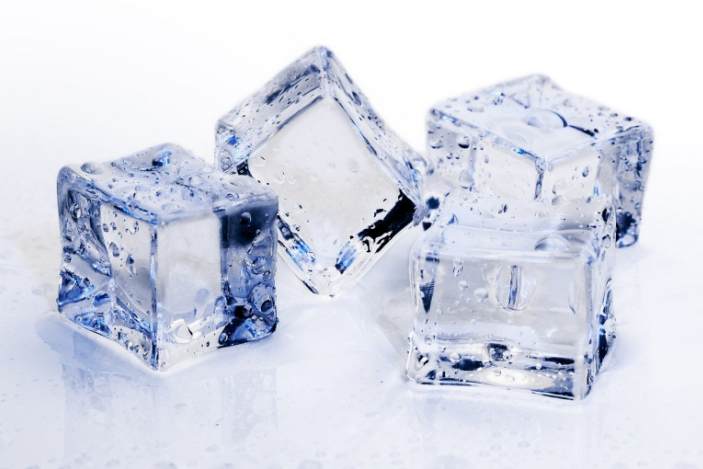 Ice cubes melting and thawing